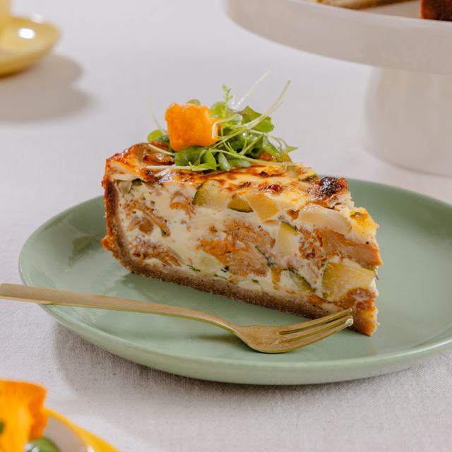 Gouda-sienipiirakka