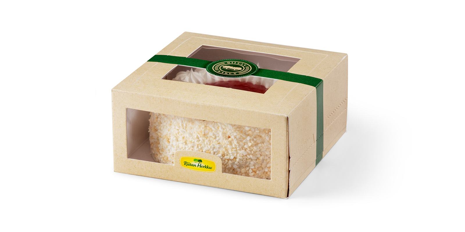 Vadelmatäytekakku pakkaus