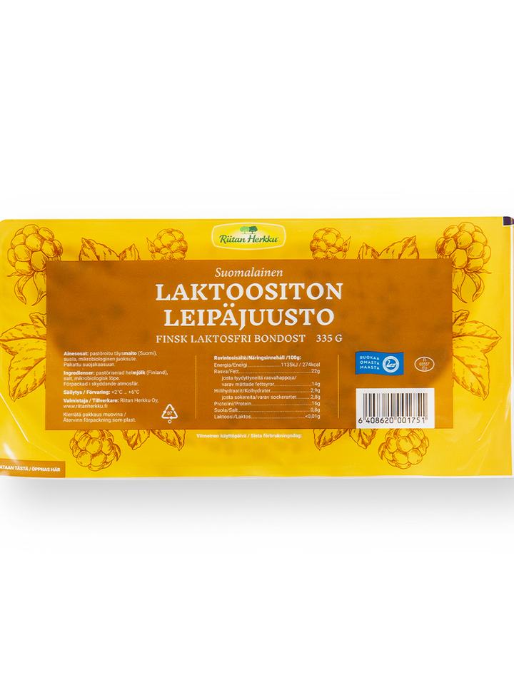 Suomalainen laktoositon leipäjuusto